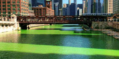 Saint Patrick's Day Der Brandstetter Chicago River grün